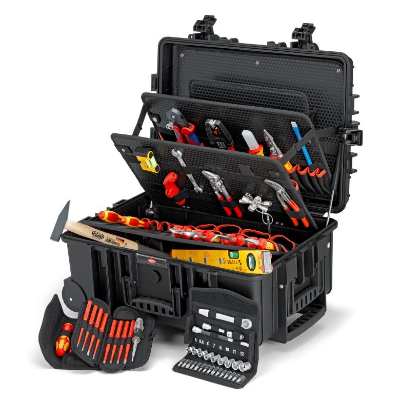 Sada nářadí pro elektroniku KNIPEX Elektro v kufru Robust45 002137