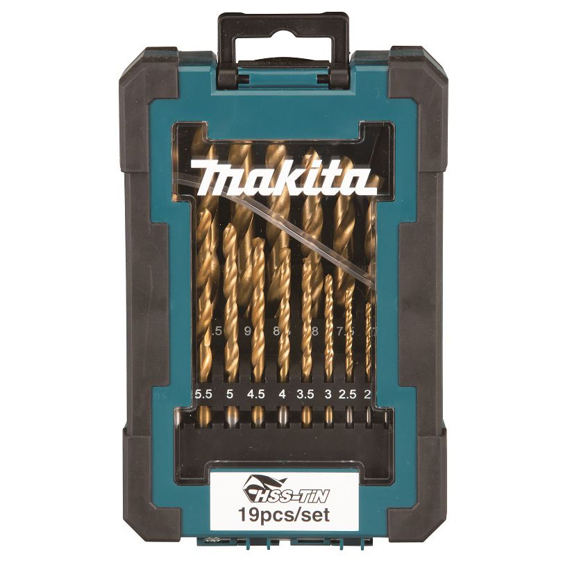 Sada vrtáků do kovu MAKITA HSS-TiN 19 ks D-72229
