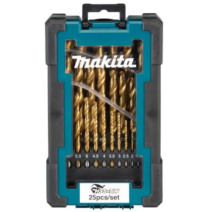 Sada vrtáků do kovu MAKITA HSS-TiN 25 ks D-72235