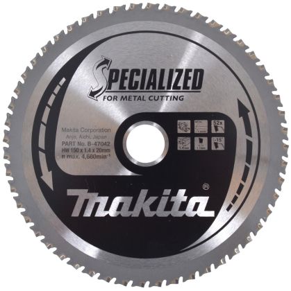 Pilový kotouč MAKITA TCT na tenký plech 150x20 mm 52 zubů
