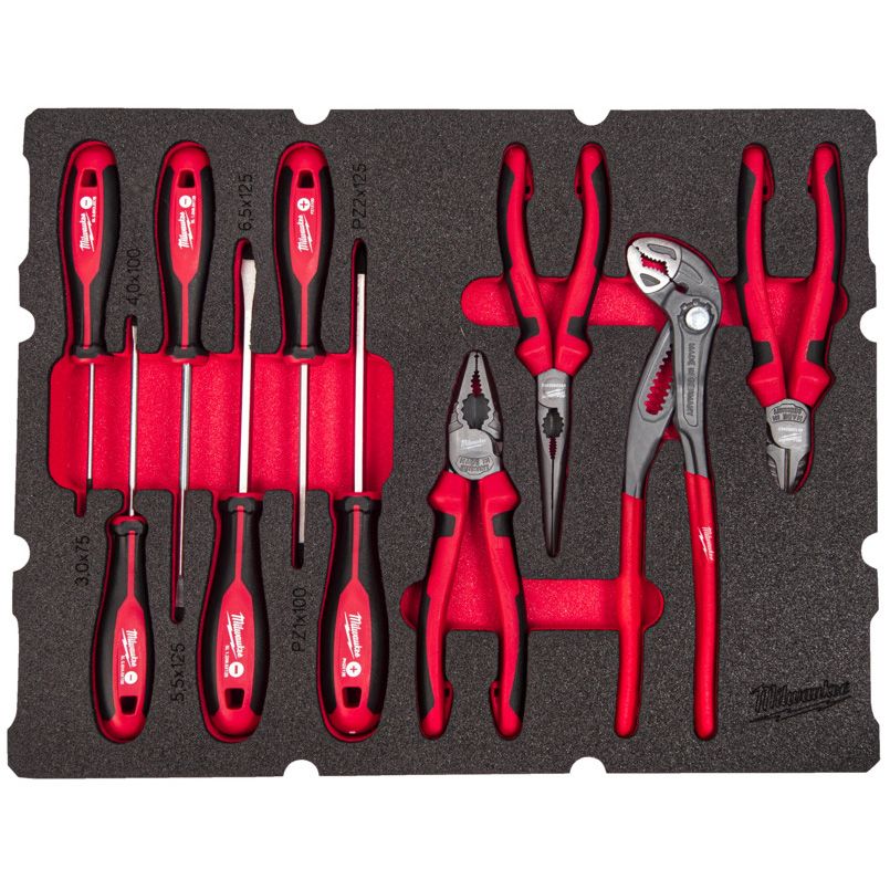 Pěnová vložka MILWAUKEE PACKOUT se sadou nářadí 10 ks