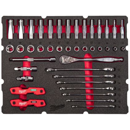 Pěnová vložka MILWAUKEE PACKOUT se sadou nářadí 55 ks