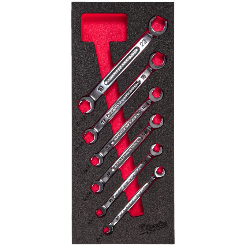 Pěnová vložka MILWAUKEE se sadou klíčů na matice 6 ks