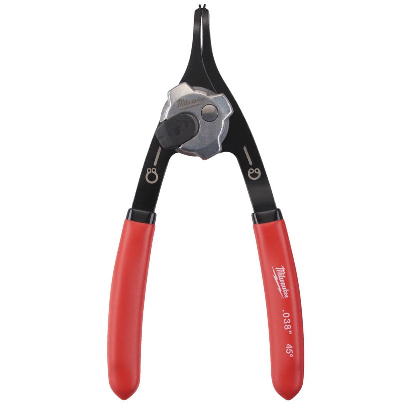 Kleště na pojistné kroužky se zahnutými hroty 45° MILWAUKEE 0,9 mm