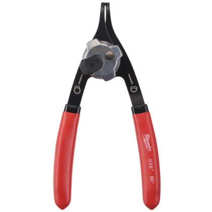 Kleště na pojistné kroužky se zahnutými hroty 90° MILWAUKEE 0,9 mm