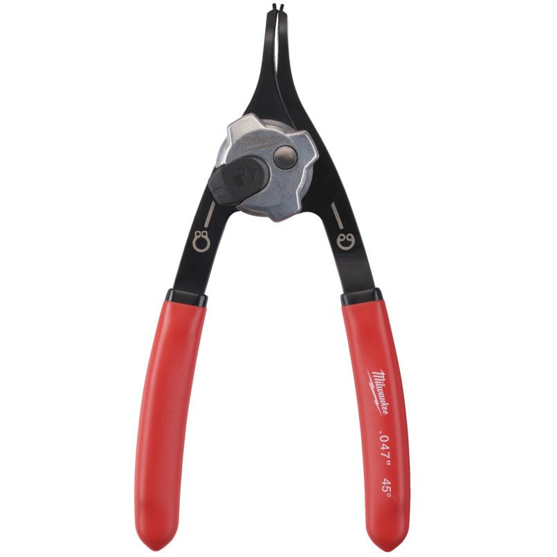 Kleště na pojistné kroužky se zahnutými hroty 45° MILWAUKEE 1,2 mm