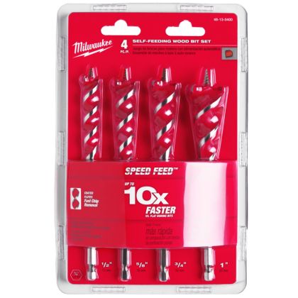 Sada vrtáků do dřeva MILWAUKEE SPEED FEED 4 ks