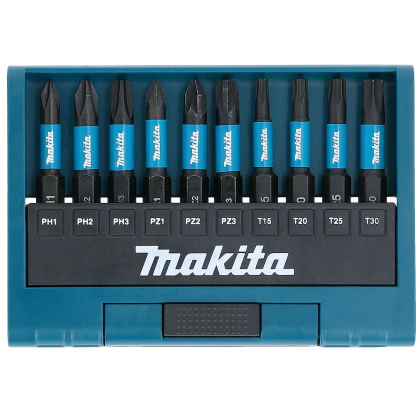 Sada bitů MAKITA Impact Black 10 ks E-12011