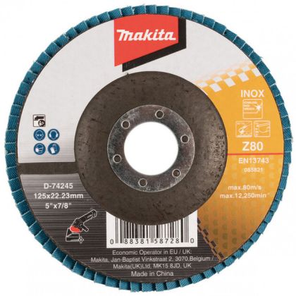 Lamelový kotouč MAKITA Zirkon 125 x 22,2 mm K80 