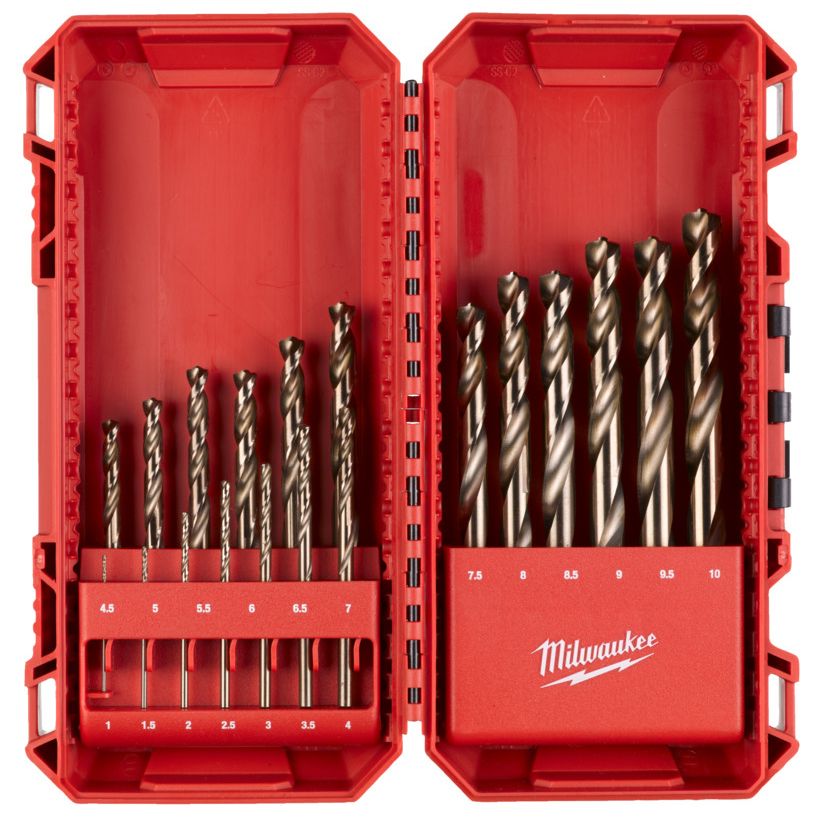 Sada vrtáků do kovu MILWAUKEE HSS-G COBALT SET 19 ks