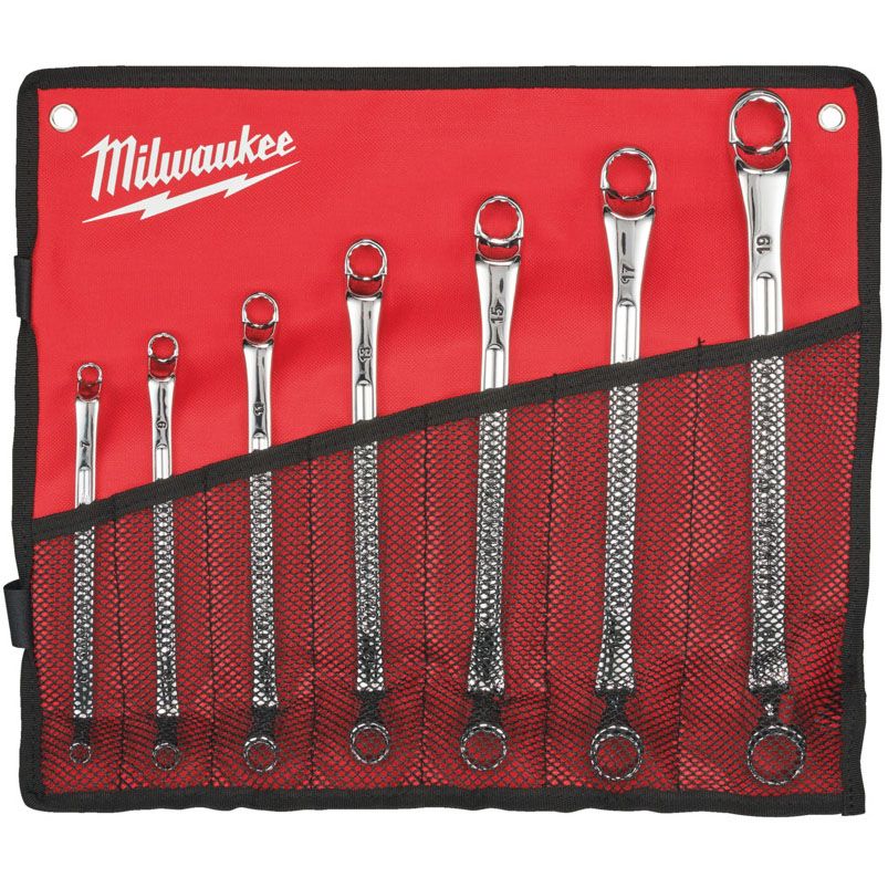 Sada oboustranných očkových klíčů MILWAUKEE 7 ks