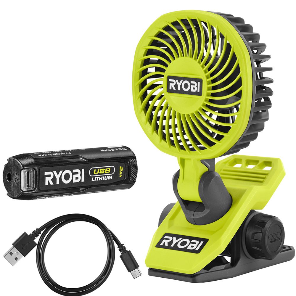 Aku ventilátor RYOBI RCF4-120G USB Lithium