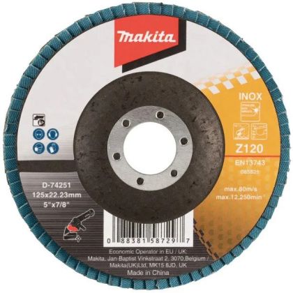 Lamelový kotouč MAKITA Zirkon 125 x 22,2 mm K120