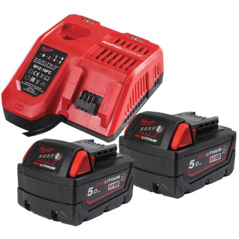 Sada akumulátorů a nabíječky MILWAUKEE M18 NRGCR-502