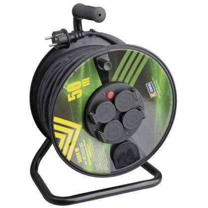 Prodlužovací kabel na bubnu EMOS GUMA 4 zásuvky 1,5 mm² 50 m 