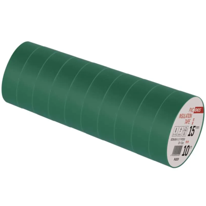 Izolační páska EMOS PVC 15 mm / 10 m zelená 10 ks