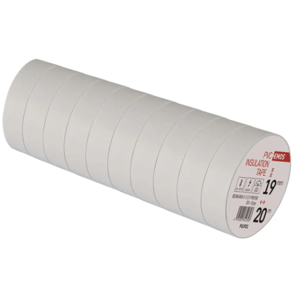Izolační páska EMOS PVC 19 mm / 10 m bílá 10 ks