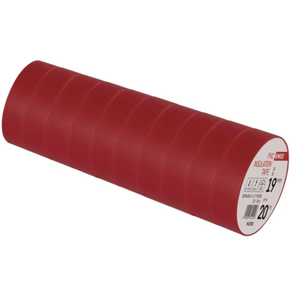 Izolační páska EMOS PVC 19 mm / 10 m červená 10 ks