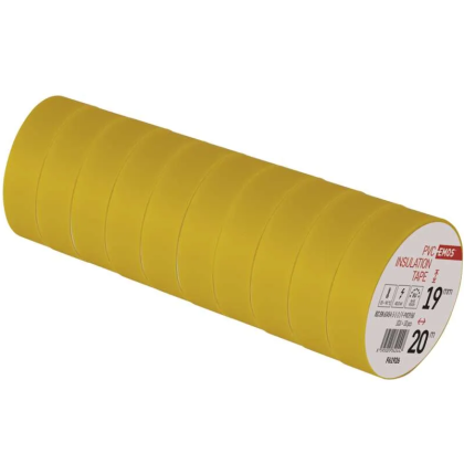Izolační páska EMOS PVC 19 mm / 10 m žlutá 10 ks 
