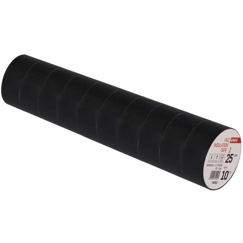 Izolační páska EMOS PVC 25 mm / 10 m černá 10 ks