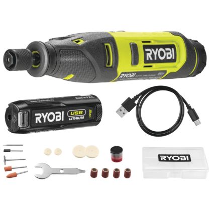 Aku přímá bruska RYOBI RRT4-120GA15 USB Lithium