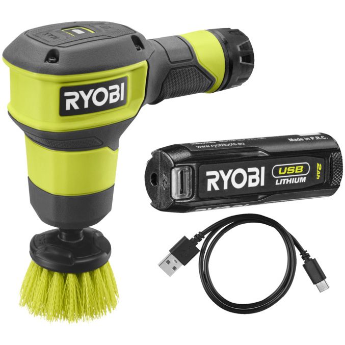 Aku kartáč RYOBI RSCR4-120G USB Lithium