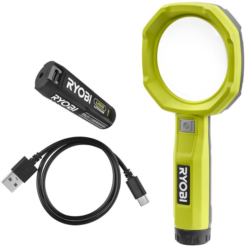 Aku svítilna s lupou RYOBI RML4-120G USB Lithium