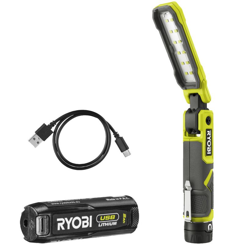 Aku svítilna RYOBI RLI4-120G USB Lithium