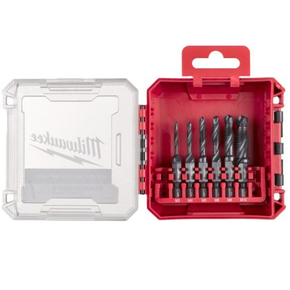 Sada kombinovaných vrtáků se závitníkem MILWAUKEE HSS-G COMBI 6 ks