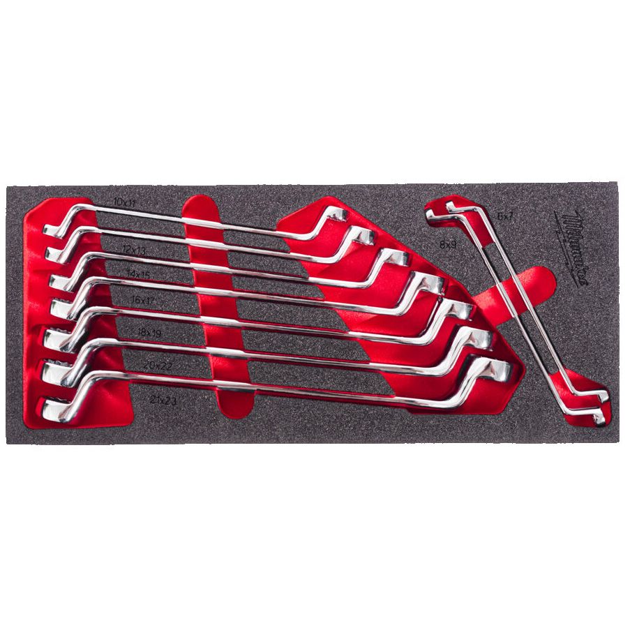 Pěnová vložka MILWAUKEE se sadou vyhnutých očkoplochých klíčů 9 ks