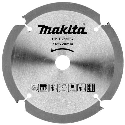 Pilový kotouč na vláknocement MAKITA PCD 165 x 20 mm 4 zuby