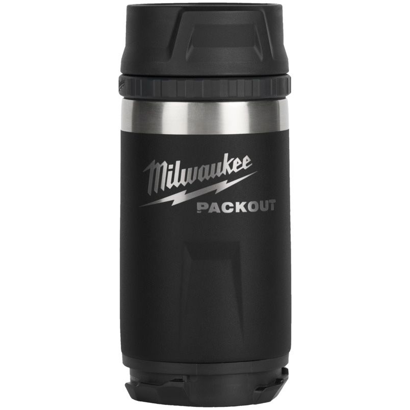 Láhev MILWAUKEE PACKOUT s víčkem 355 ml černá