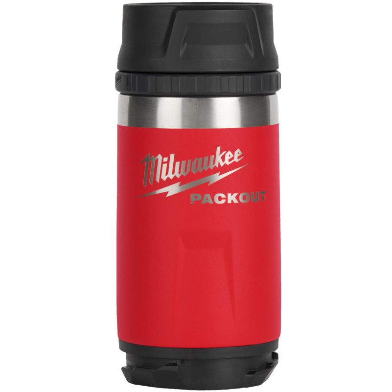 Láhev MILWAUKEE PACKOUT s víčkem 355 ml červená