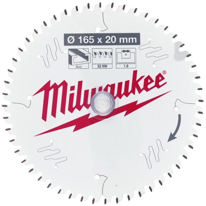 Řezný kotouč MILWAUKEE CSB P Alu 165/20/1,6 mm 52 zubů