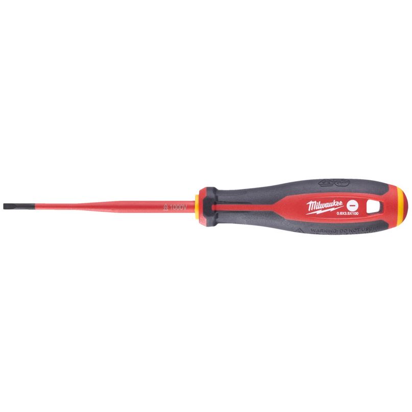 Šroubovák VDE plochý MILWAUKEE TRI-LOBE SL 0,6 x 3,5 x 100
