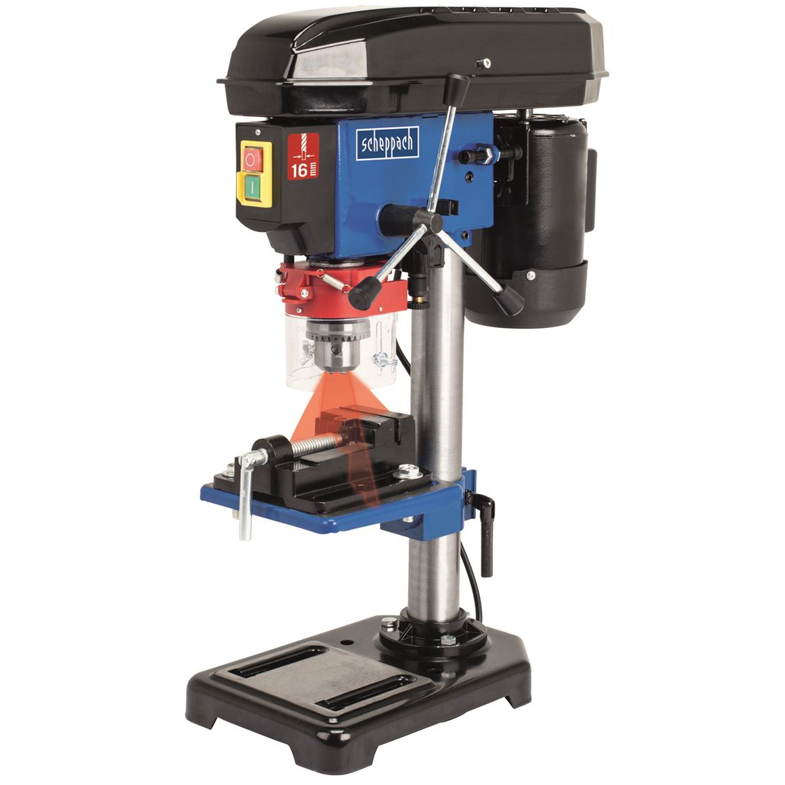 Stojanová vrtačka SCHEPPACH DP 16 VLS s křížovým laserem