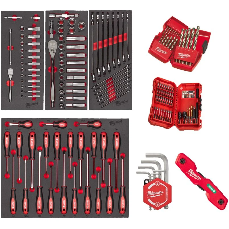 Pěnová vložka MILWAUKEE se sadou nářadí 170 ks