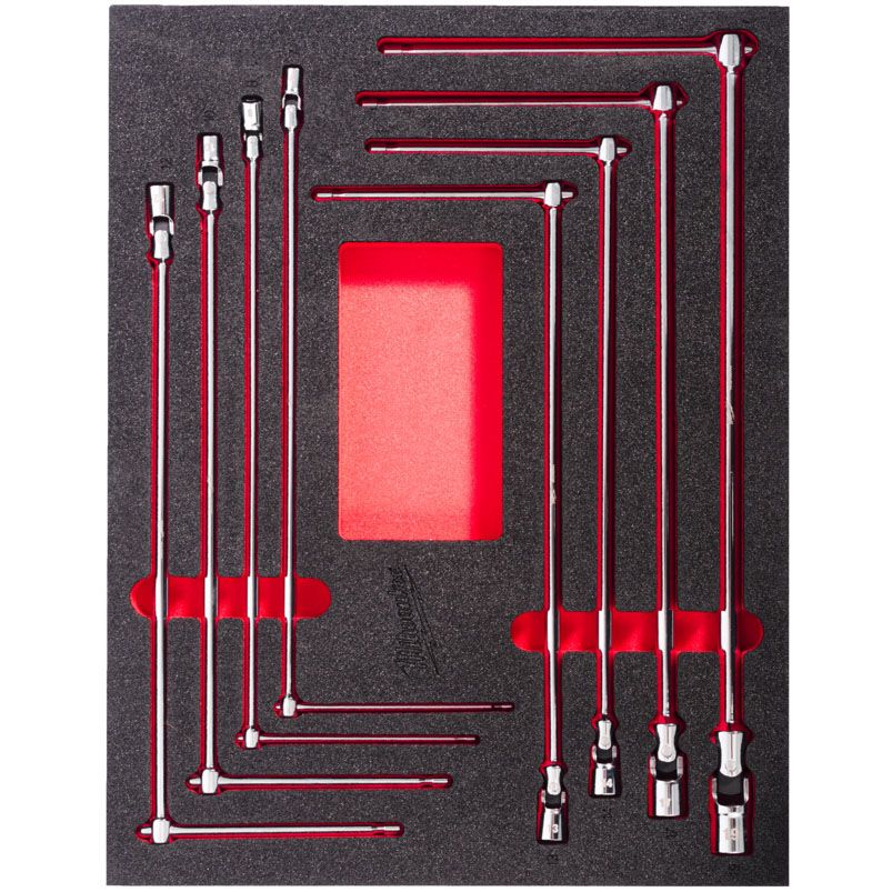 Pěnová vložka MILWAUKEE se sadou výkyvných nástrčných hlavic 8 ks