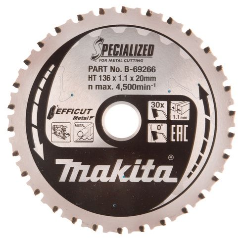 Pilový kotouč MAKITA Efficut TCT na kov 136x20 mm 30 zubů