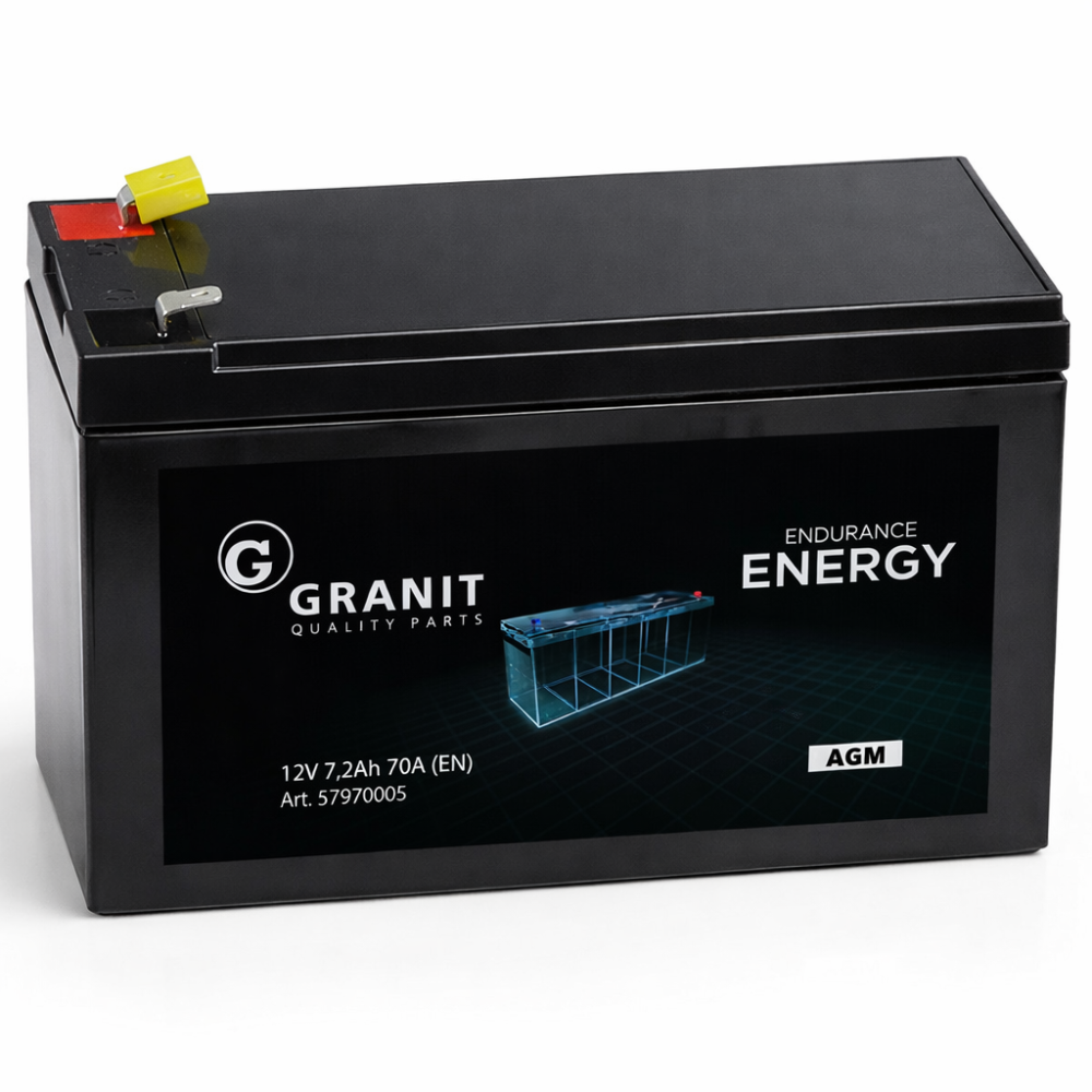 Baterie GRANIT Endurance ENERGY 12V, 7,2Ah AGM