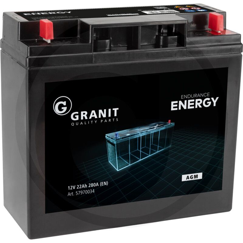Baterie GRANIT Endurance ENERGY 12V 22Ah, 280A   AGM