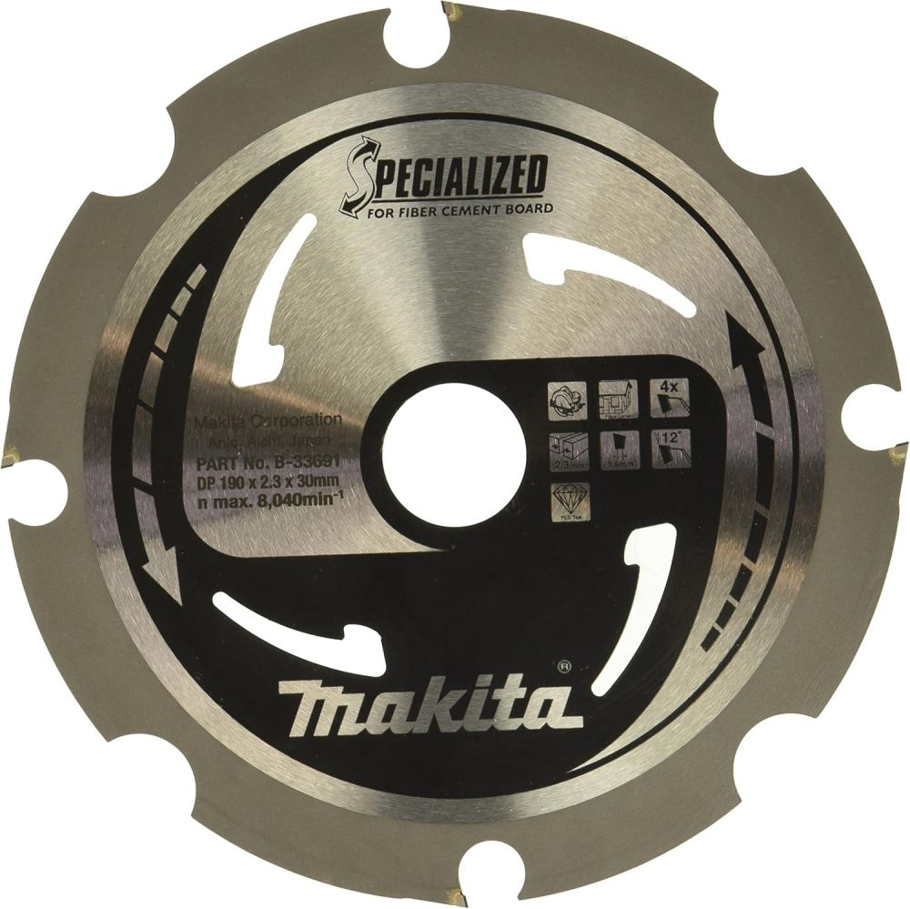 Pilový kotouč MAKITA PCD na vláknocementové desky 190x30 mm 4 zuby