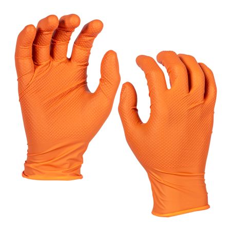 Rukavice MILWAUKEE nitrilové oranžové 50 ks vel. 8/M 4932501905