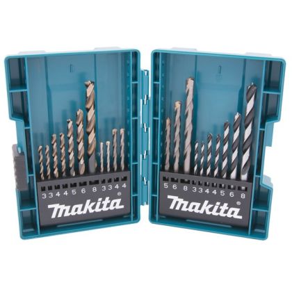 Sada vrtáků do kovu, zdiva a dřeva MAKITA 21 ks B-44884