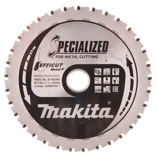 Pilový kotouč MAKITA Efficut TCT na kov 150x20 mm 33 zubů