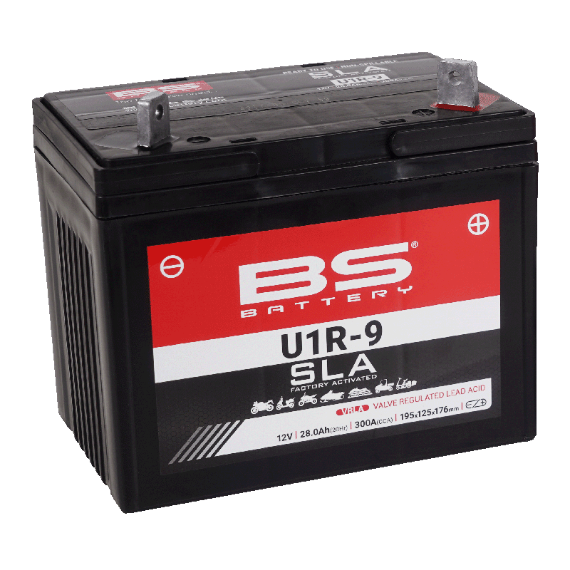 Baterie do traktoru BS U1R-9 SLA 12V/28Ah + vpravo