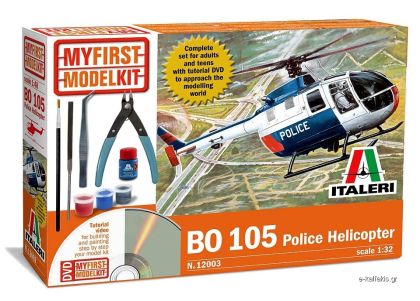 ITA12003 Bo105 Police First Model Kit