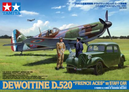 TA61109 Dewoitine D520 Aces + Staff Car