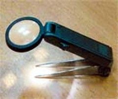 RM3901124 PTW1124 Pinzeta s lupou a LED osvetlením