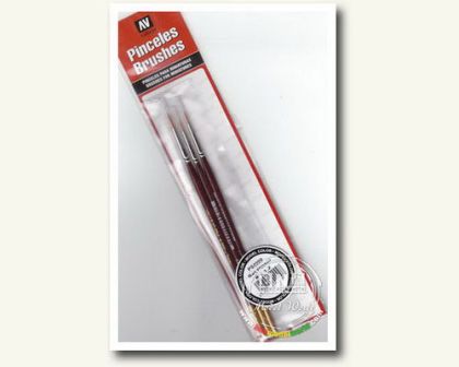 VALP54999 Vallejo P54 / Pincel redondo Toray Brush Set #0,1,2